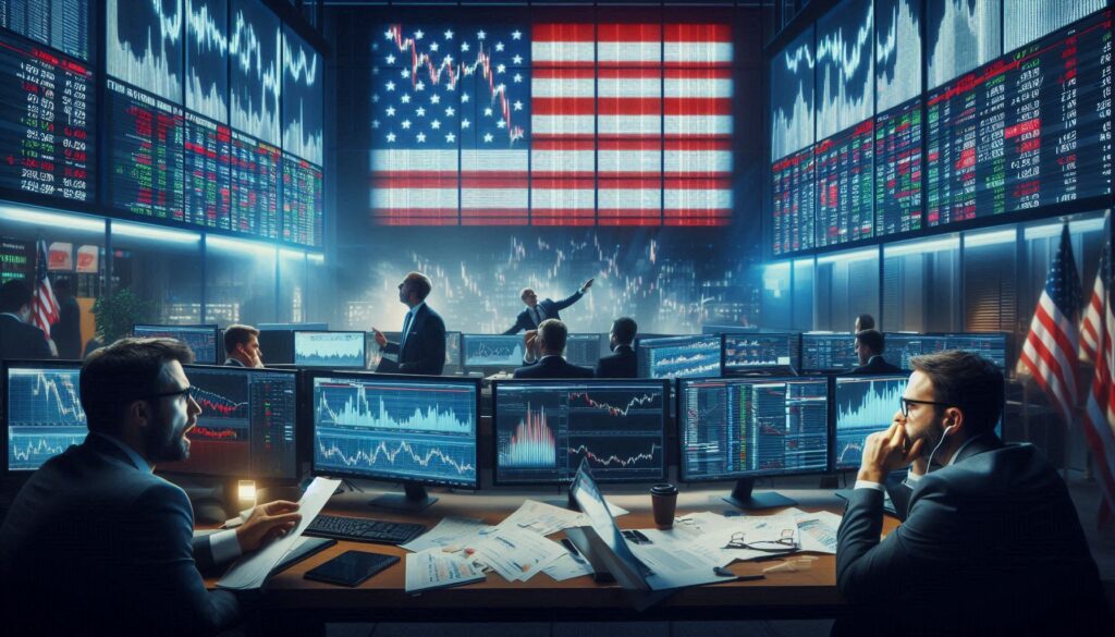 Traders reacting to Trump tariffs 2025 announcement at the New York Stock Exchange