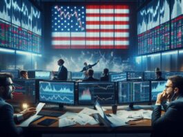 Traders reacting to Trump tariffs 2025 announcement at the New York Stock Exchange