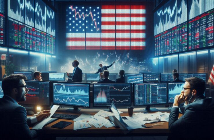 Traders reacting to Trump tariffs 2025 announcement at the New York Stock Exchange